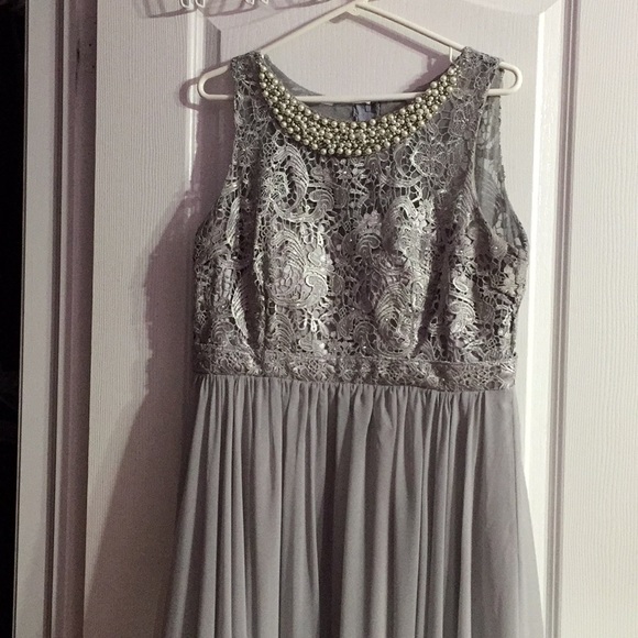 Dresses & Skirts - Gray A-Line Prom Dress